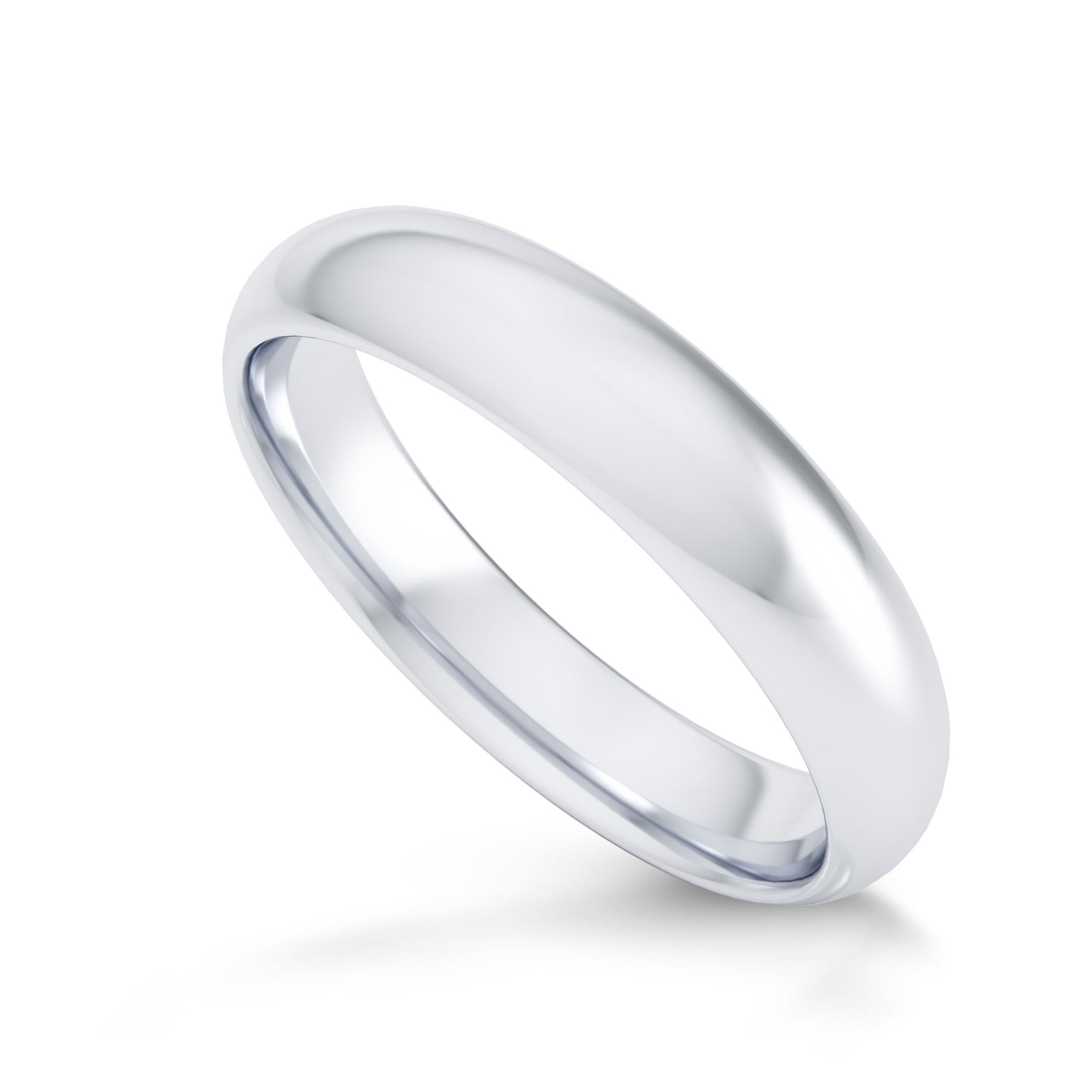 Comfort Fit Domed Wedding Band-4.0MM - 4