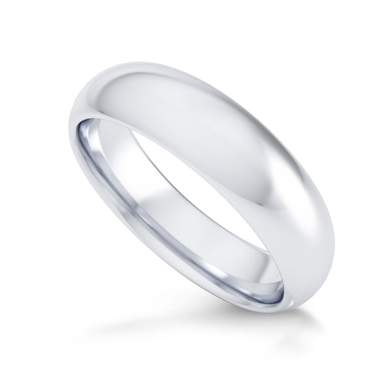 Comfort Fit Domed Wedding Band-5.0MM - 4