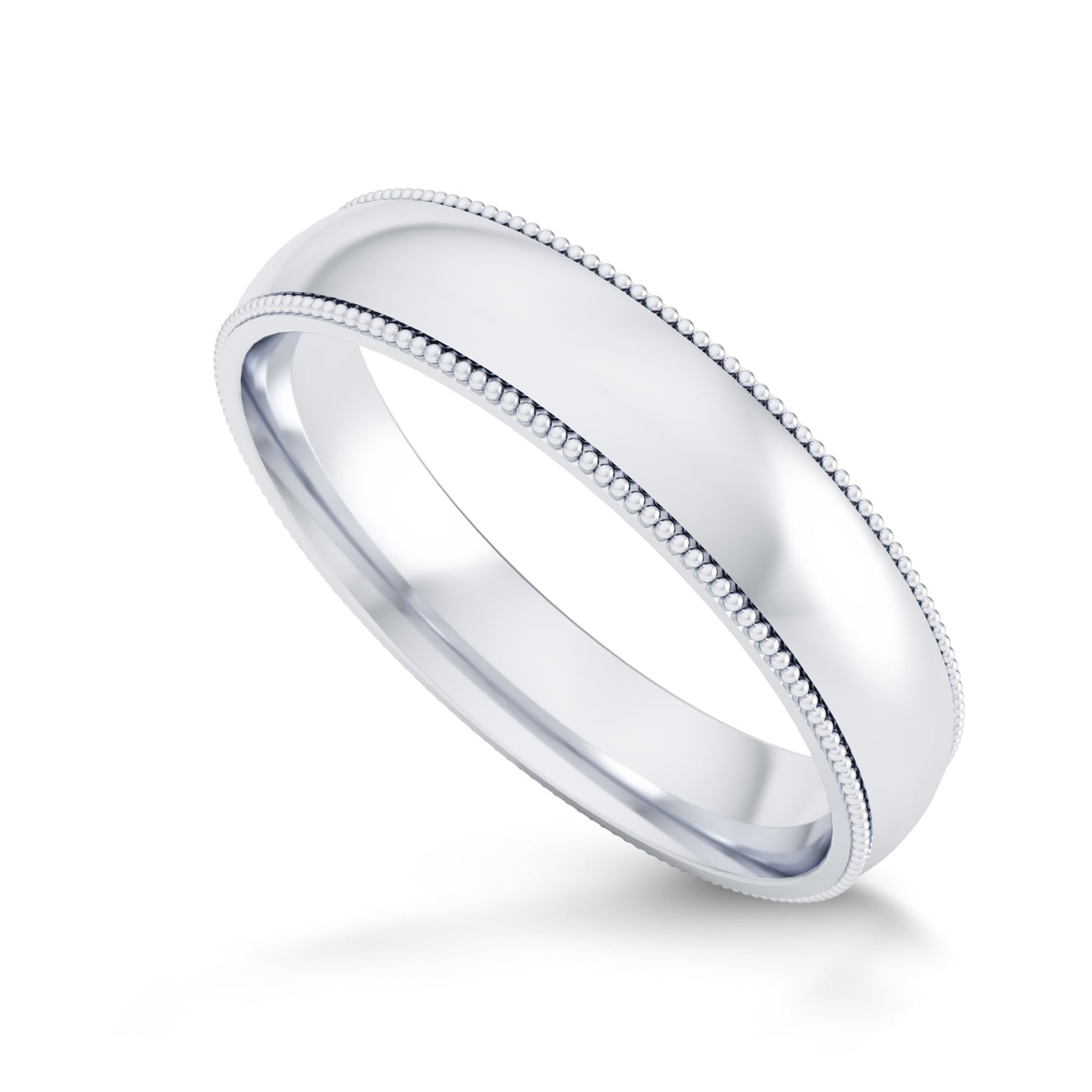 Wedding Band with Milgrain-4.0MM - 4
