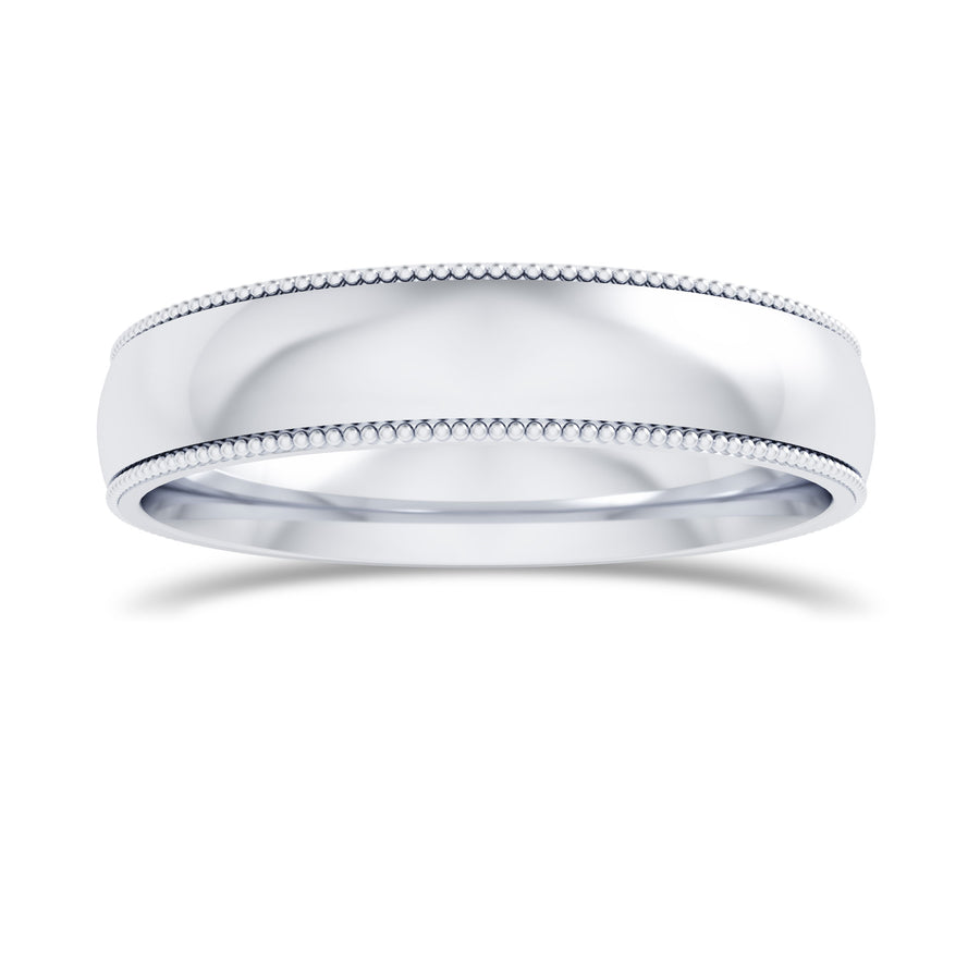 Wedding Band with Milgrain-4.0MM