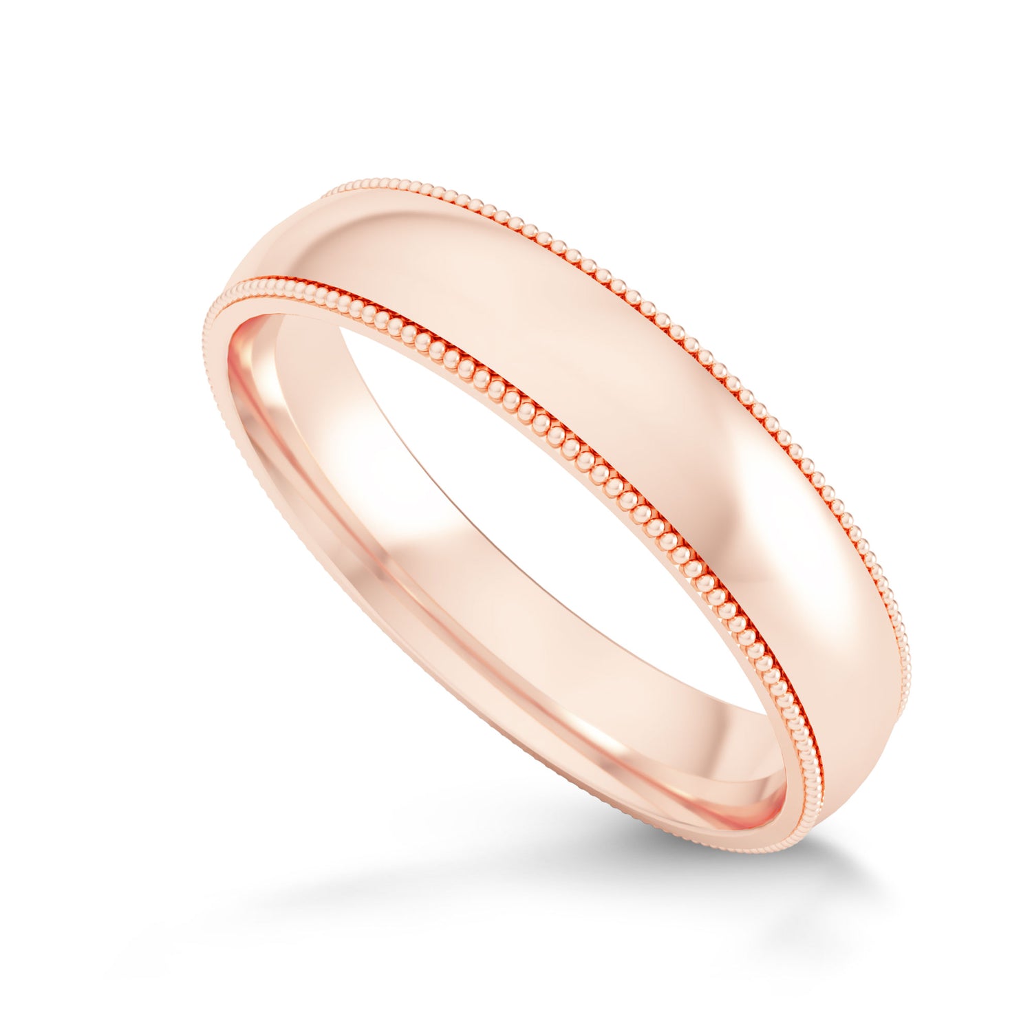 Wedding Band with Milgrain-4.0MM - 12