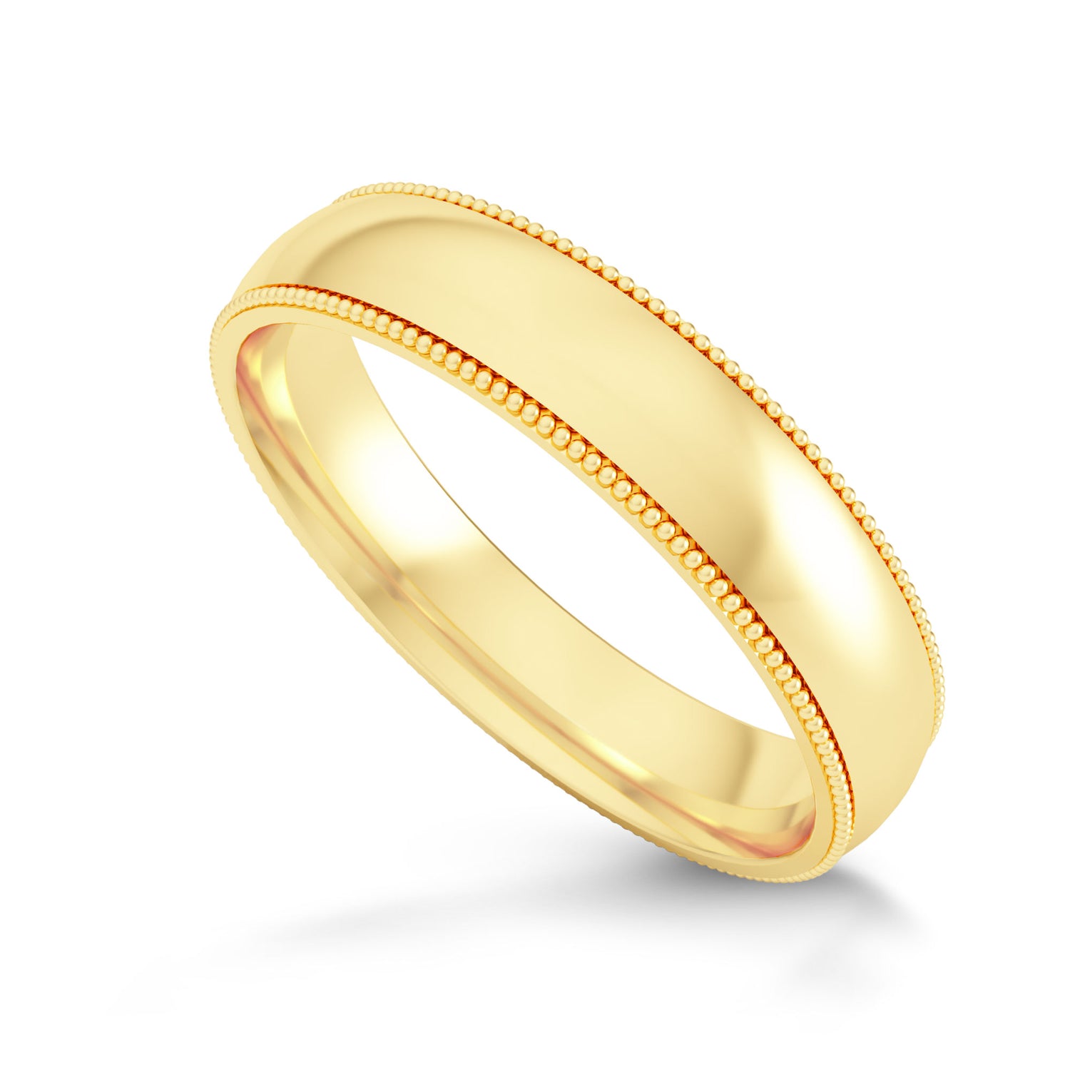 Wedding Band with Milgrain-4.0MM - 8