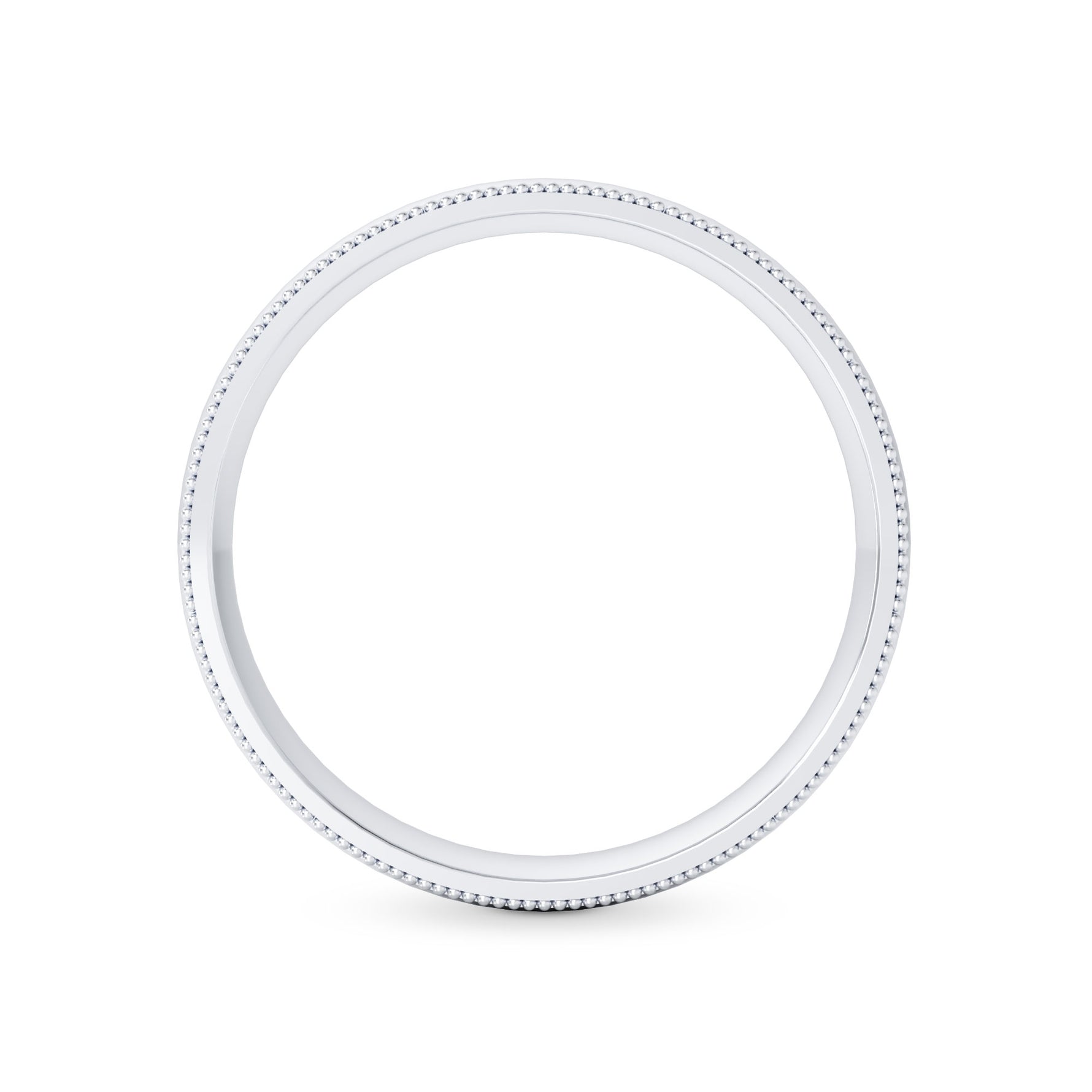 Wedding Band with Milgrain-4.0MM - 2