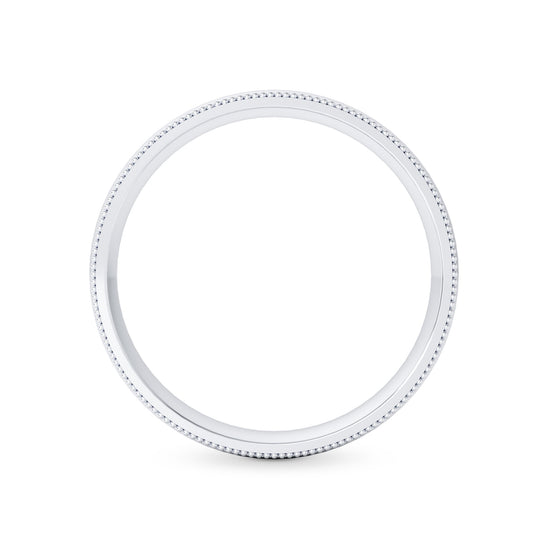 Wedding Band with Milgrain-4.0MM - 2