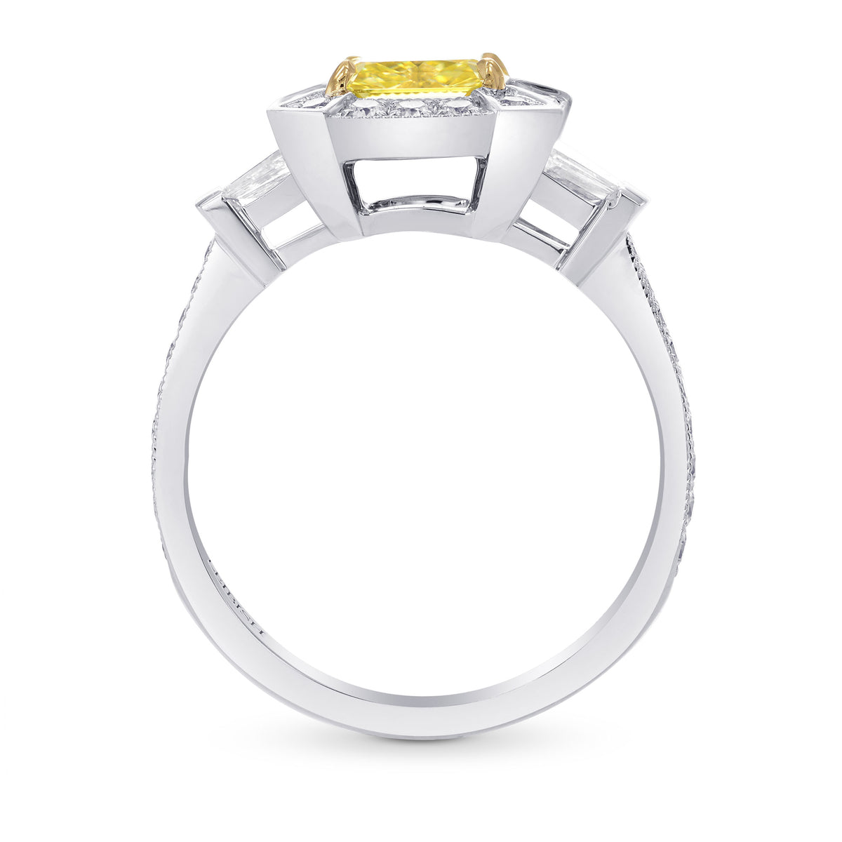 Fancy Intense Yellow, IF, Radiant Diamond Engagement Ring