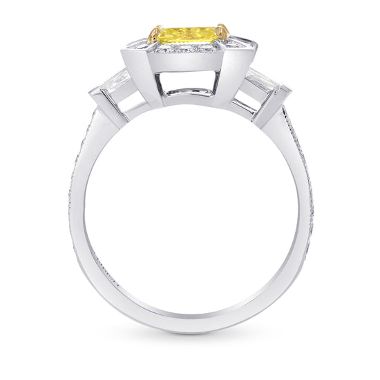 Fancy Intense Yellow, IF, Radiant Diamond Engagement Ring