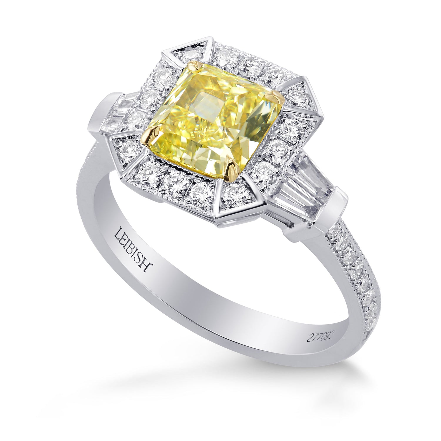 Fancy Intense Yellow, IF, Radiant Diamond Engagement Ring