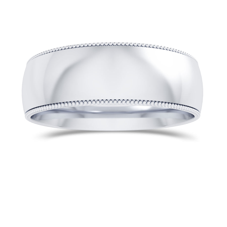 Wedding Band with Milgrain-6.0MM