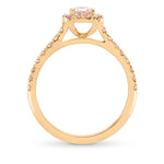 Fancy Light Pink Cushion Diamond Halo Ring