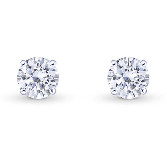 Round Brilliant Diamond Stud Earrings