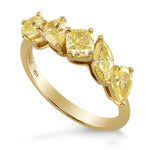 Mixed Fancy Yellow Diamond Band Ring