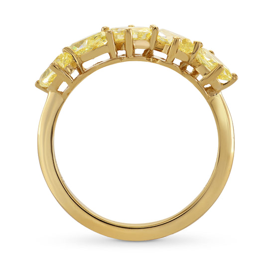 Mixed Fancy Yellow Diamond Band Ring