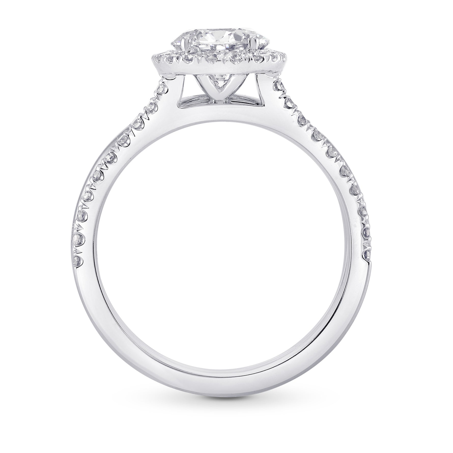 Round Brilliant Diamond Engagement & Wedding Ring Set