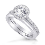 Round Brilliant Diamond Engagement & Wedding Ring Set