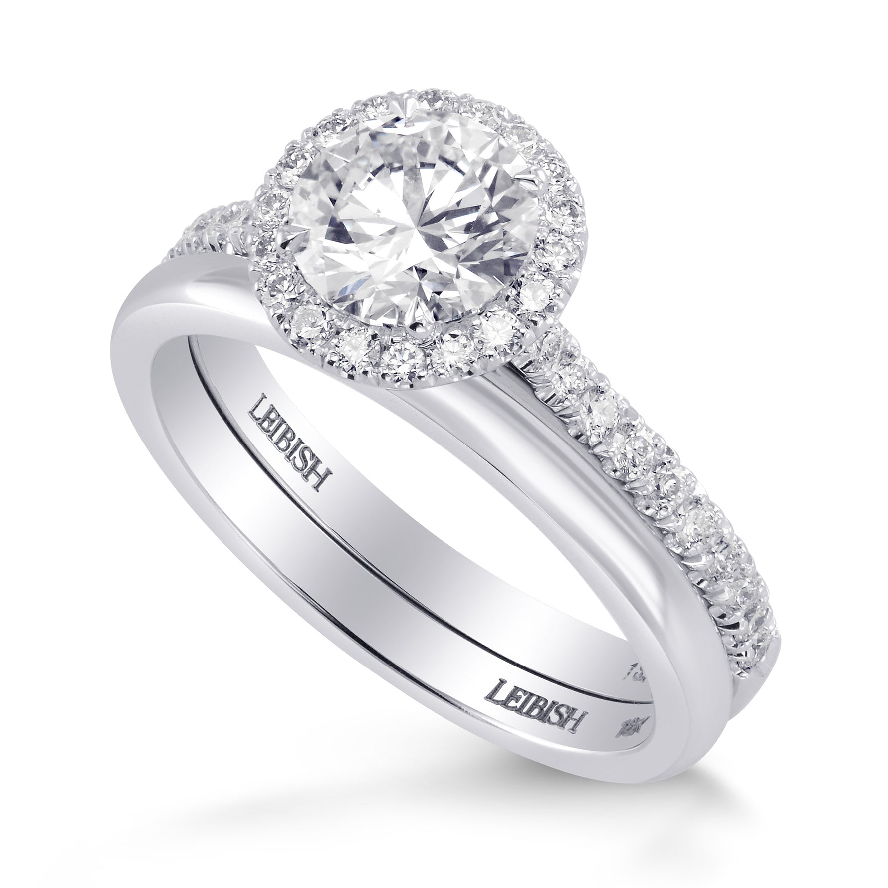 Round Brilliant Diamond Engagement & Wedding Ring Set