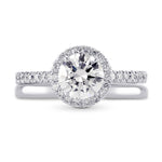 Round Brilliant Diamond Engagement & Wedding Ring Set