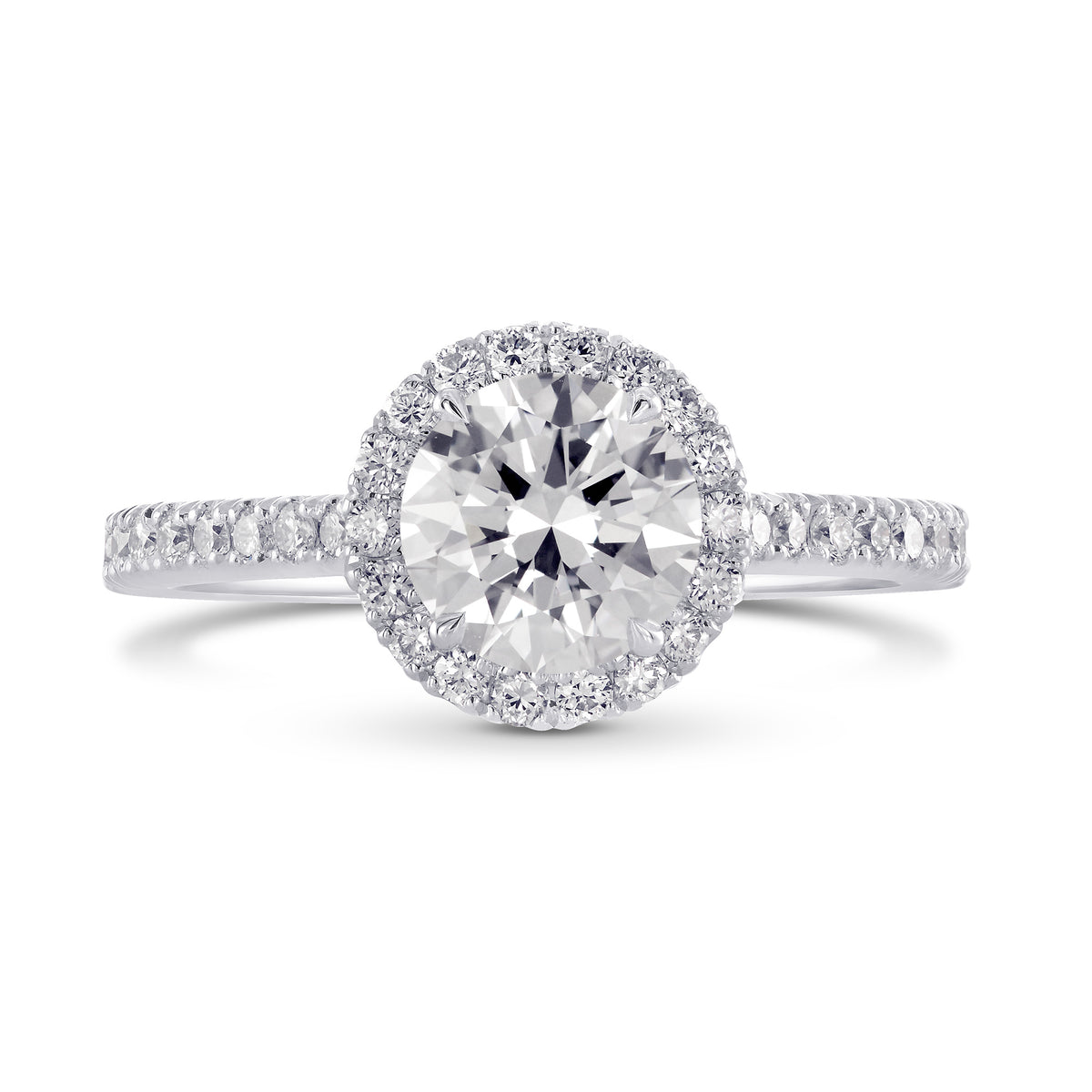 Round Brilliant Diamond Engagement & Wedding Ring Set