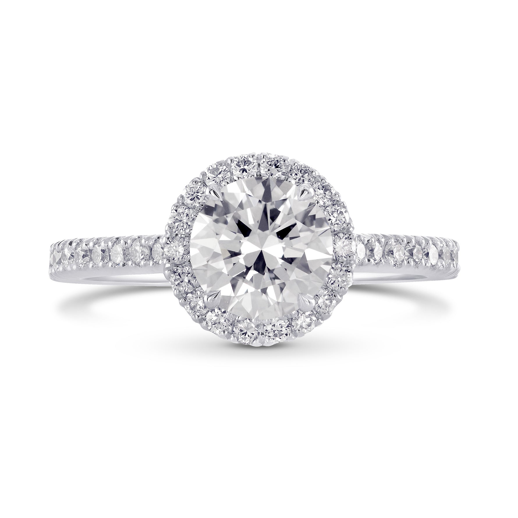 Round Brilliant Diamond Engagement & Wedding Ring Set