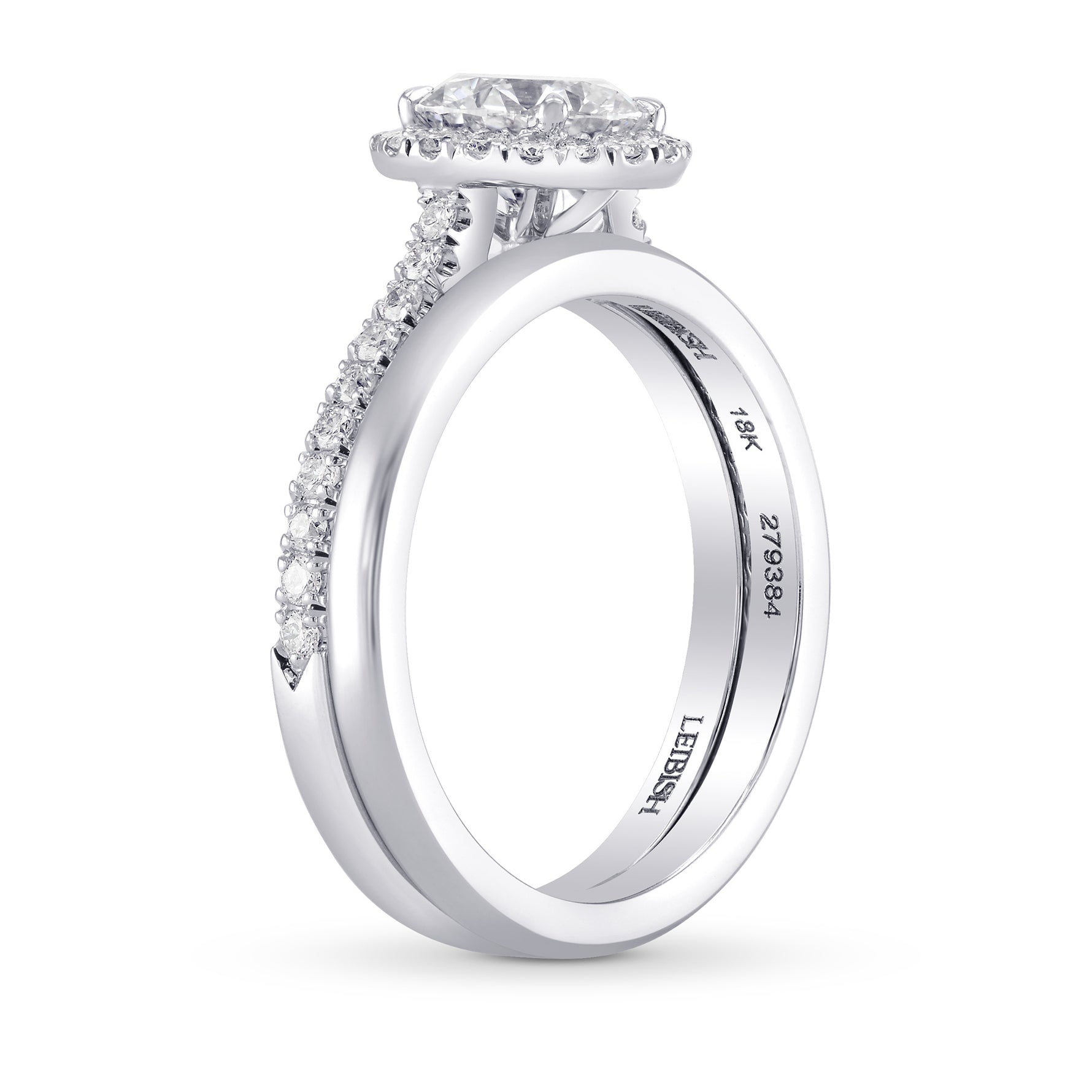 Round Brilliant Diamond Engagement & Wedding Ring Set