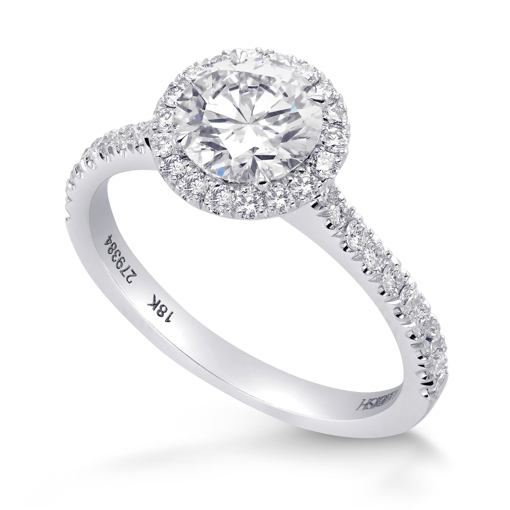 Round Brilliant Diamond Engagement & Wedding Ring Set