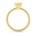 Fancy Yellow Cushion Diamond Engagement Ring