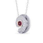 Spiral Round Diamond Pendant - 2