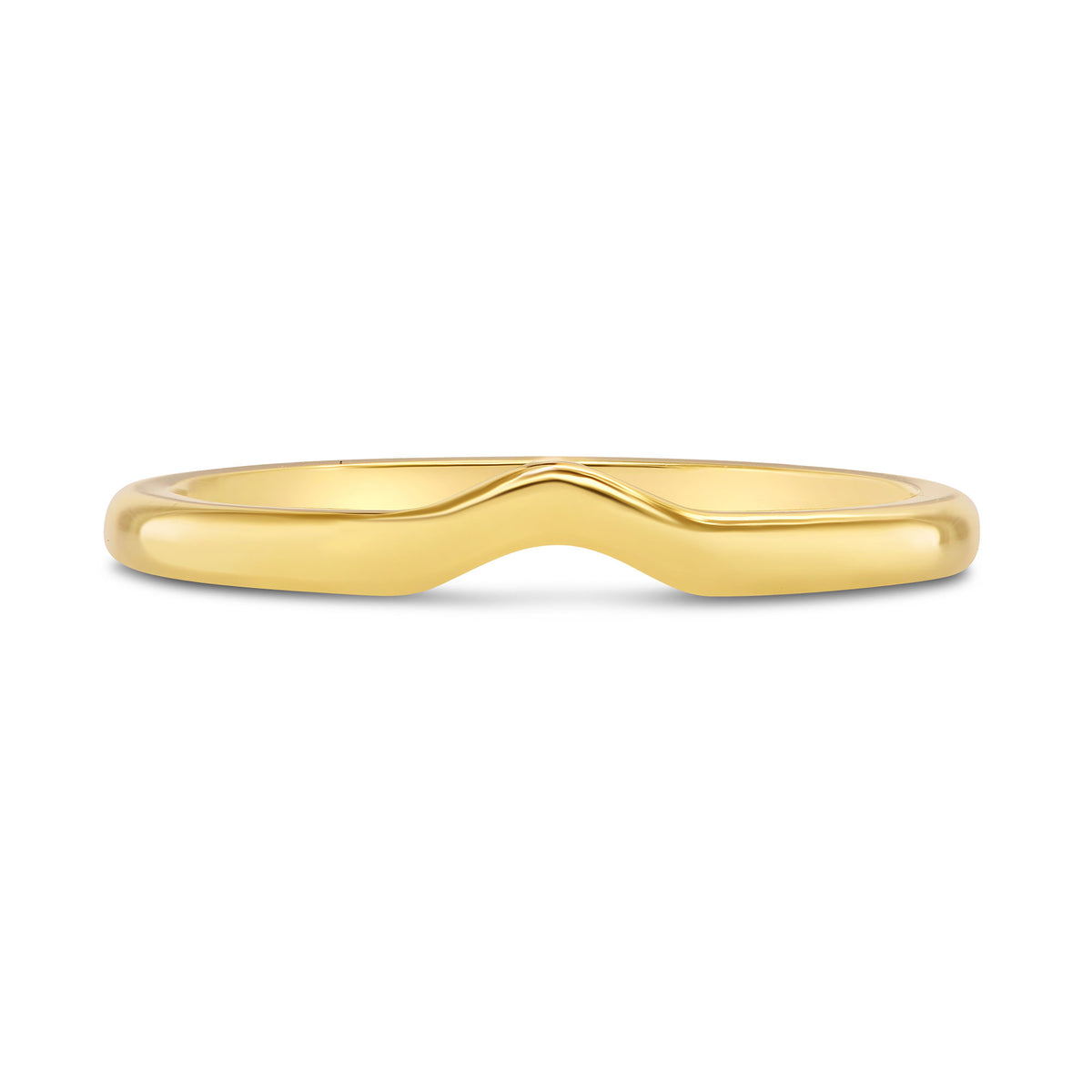 Custom Contoured Wedding Gold Band Ring