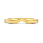 Custom Contoured Wedding Gold Band Ring