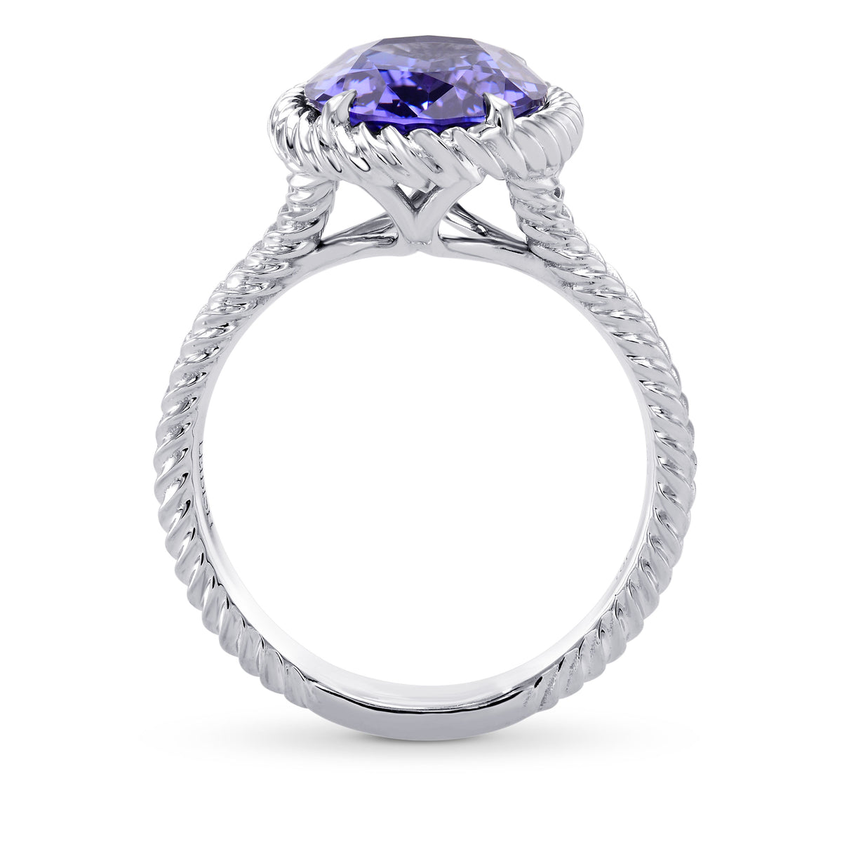 Blue Oval Tanzanite Designer Ring