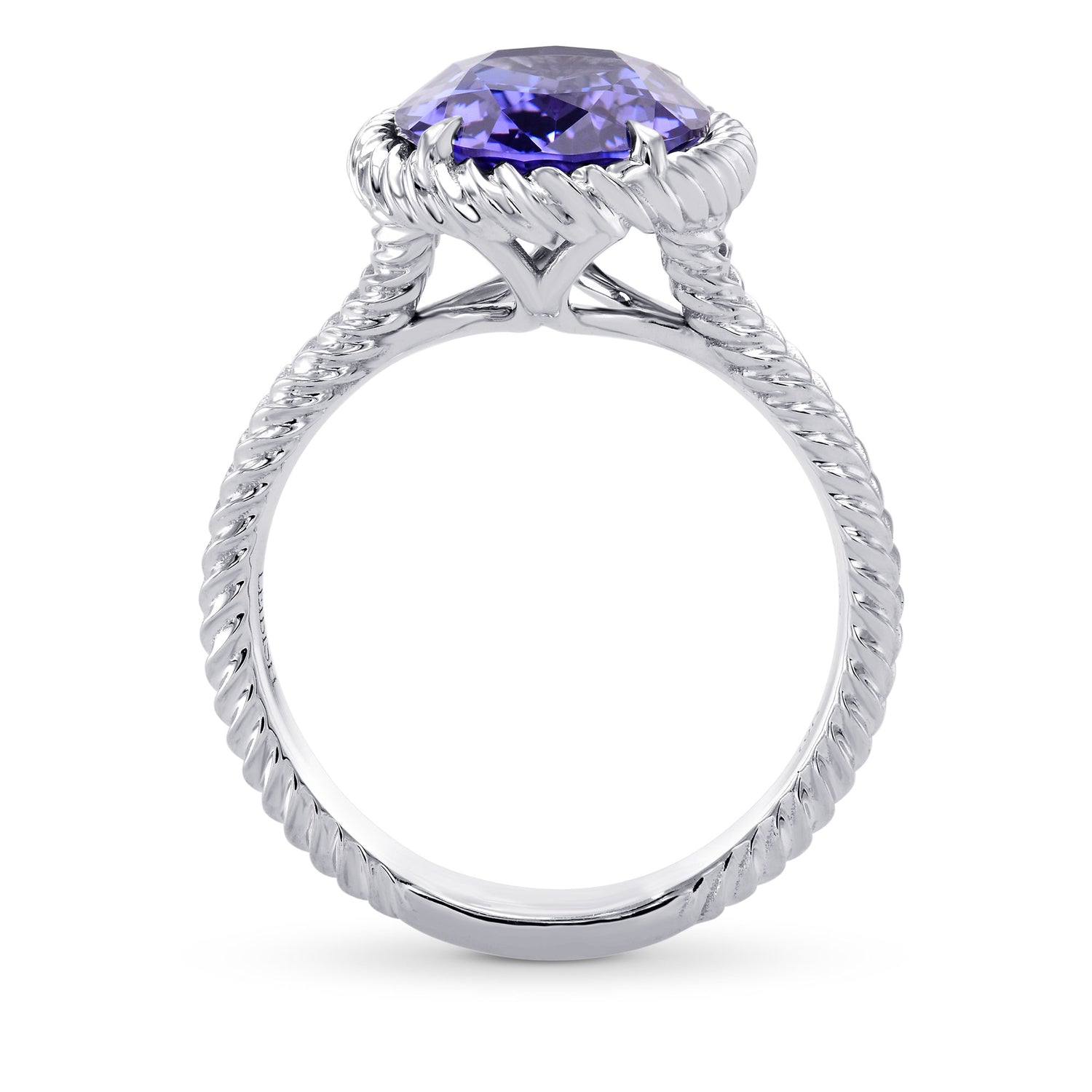 Blue Oval Tanzanite Designer Ring