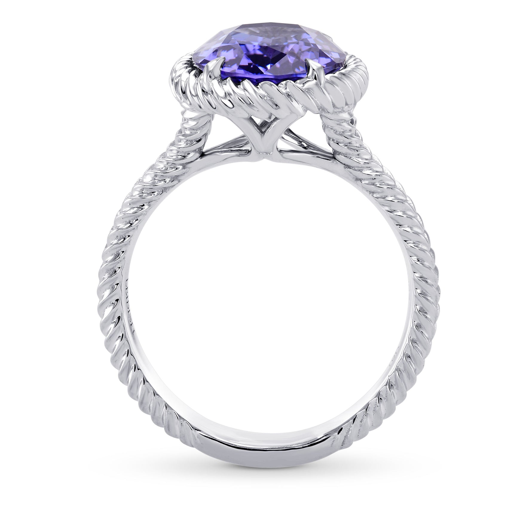 Blue Oval Tanzanite Designer Ring