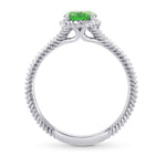 Green Tsavorite Solitaire Ring