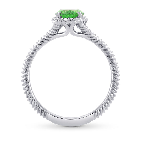 Green Tsavorite Solitaire Ring