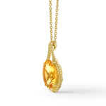 Orange Citrine Drop Pendant