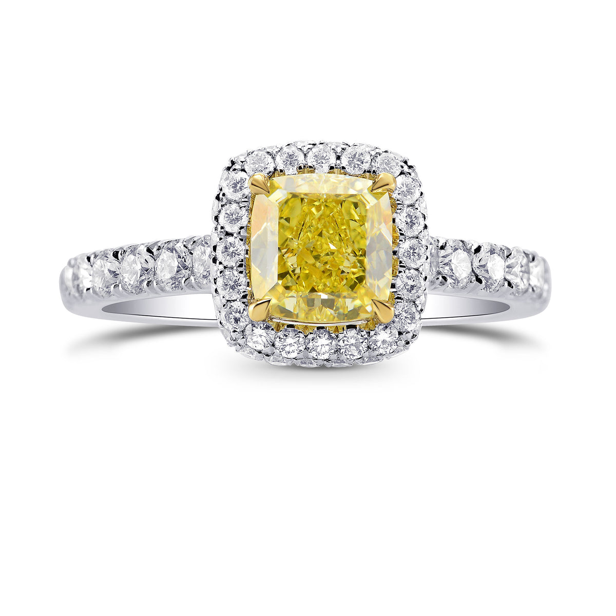 Fancy Yellow Cushion Diamond Ring
