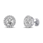 Open Pave Halo Earring Settings - 2