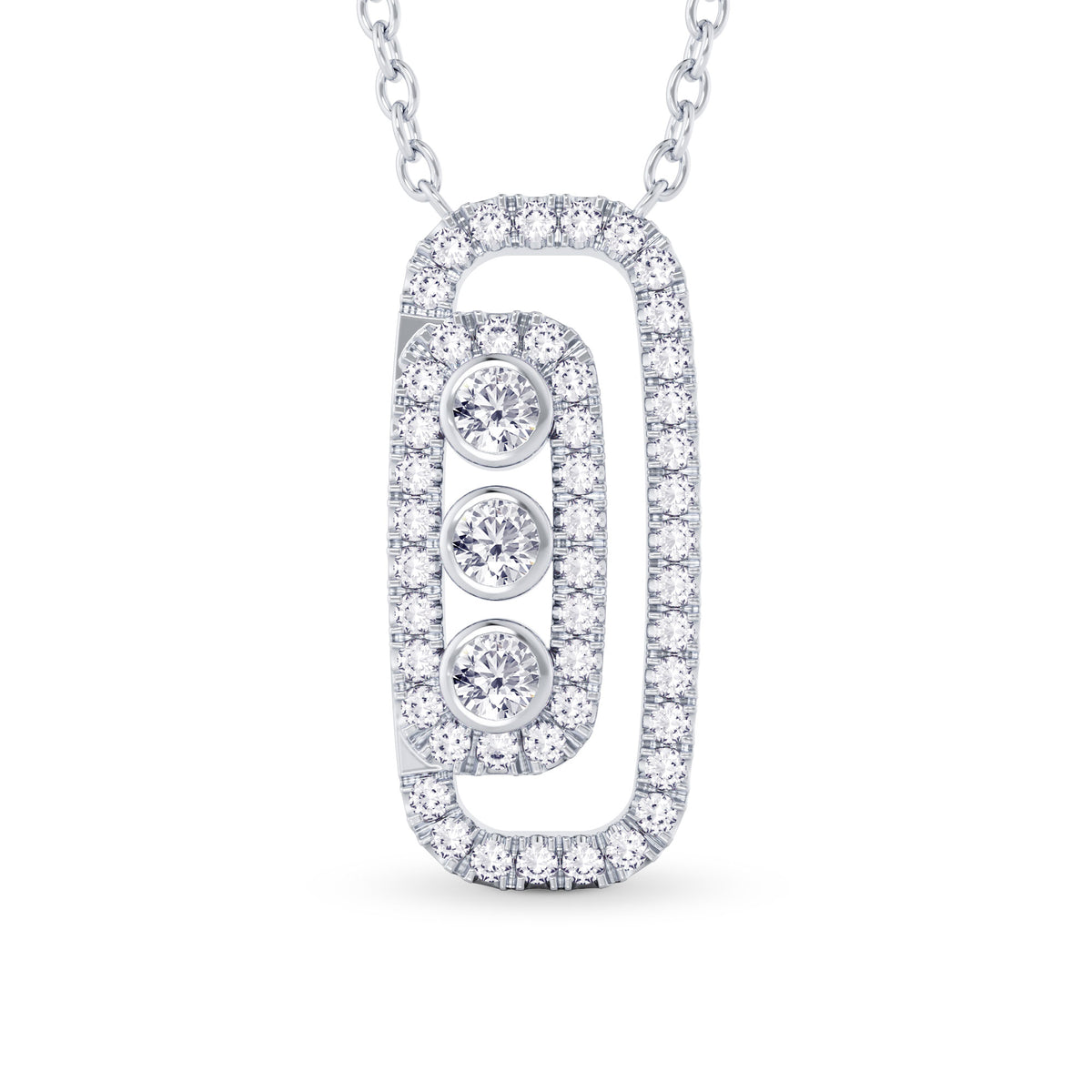 Round Brilliant Diamond Drop Pendant