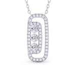 Round Brilliant Diamond Drop Pendant