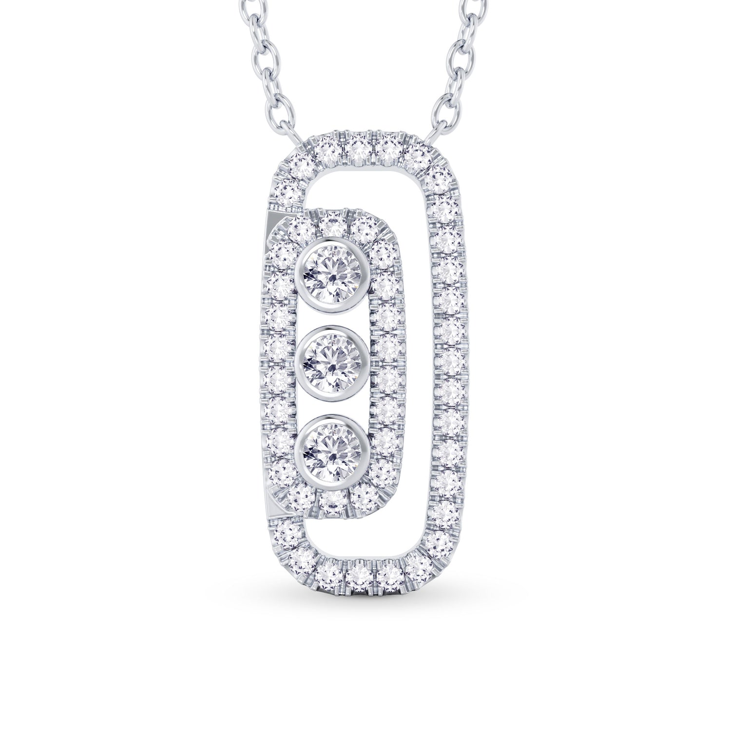 Round Brilliant Diamond Drop Pendant