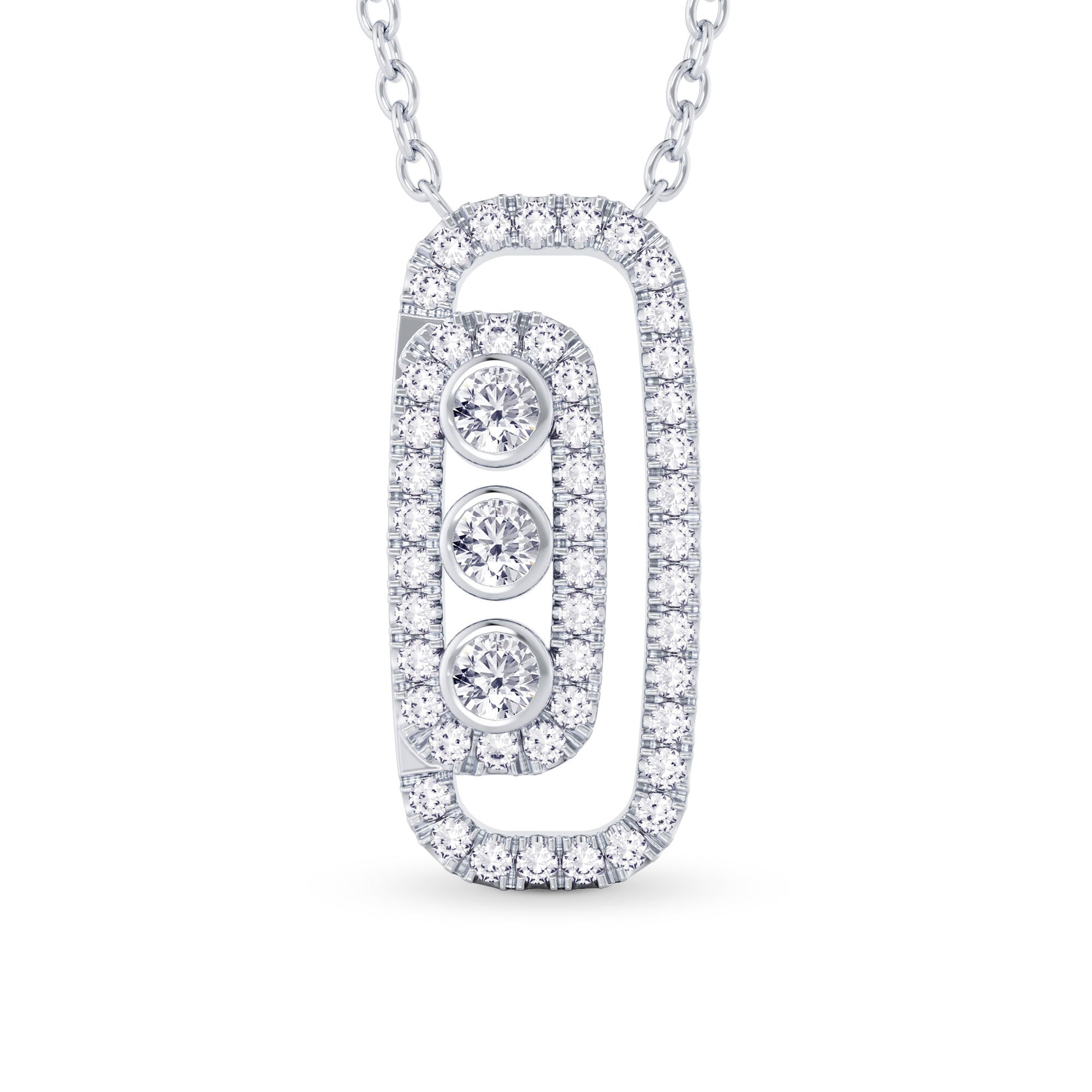 Round Brilliant Diamond Drop Pendant