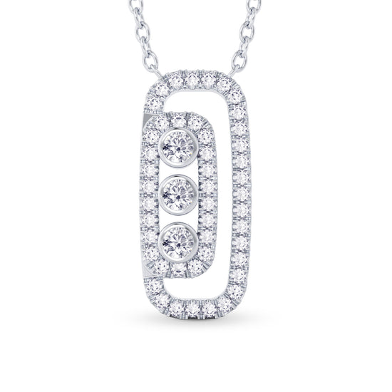Round Brilliant Diamond Drop Pendant