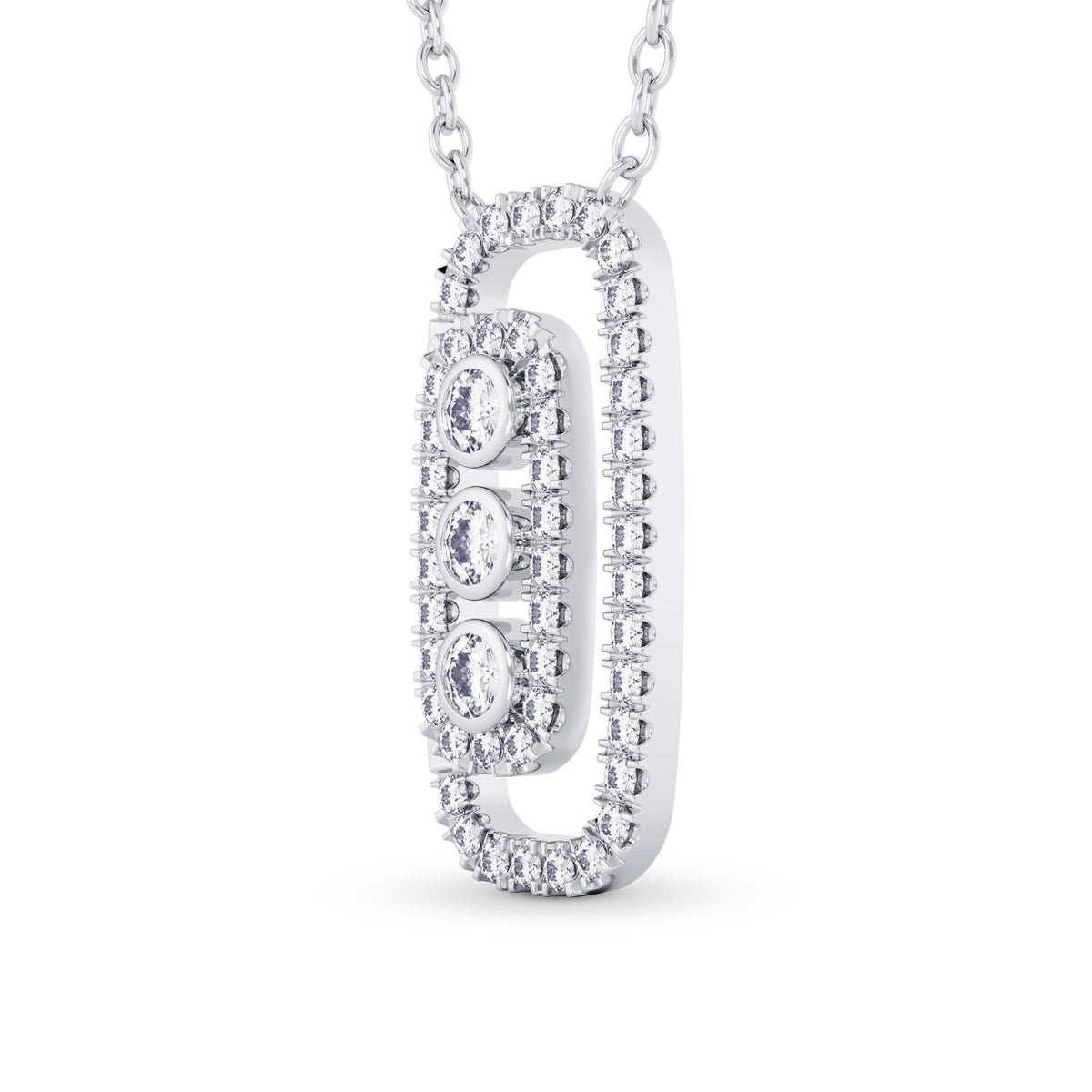 Round Brilliant Diamond Drop Pendant - 2