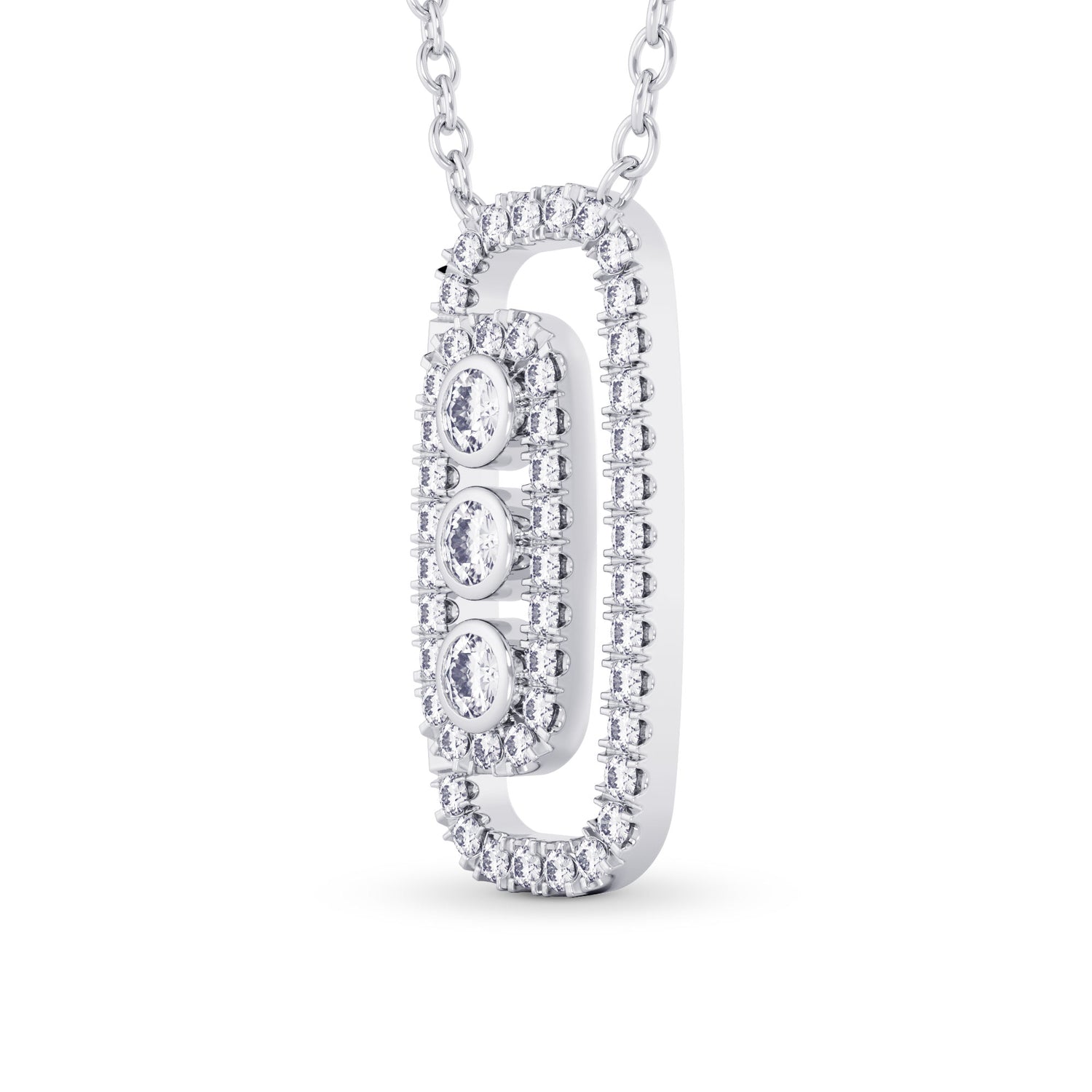 Round Brilliant Diamond Drop Pendant - 2