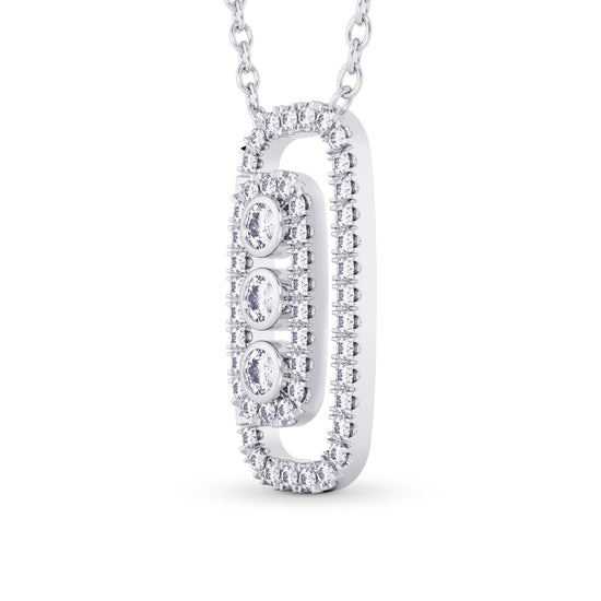 Round Brilliant Diamond Drop Pendant - 2