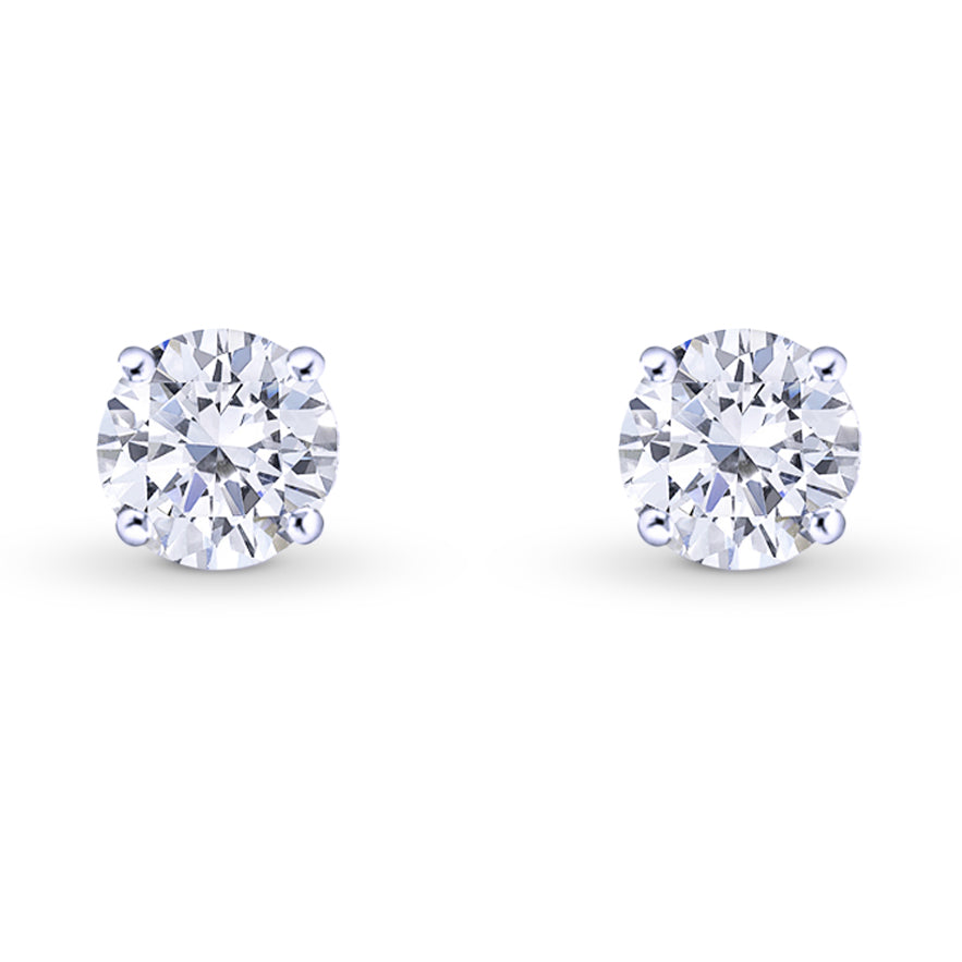 Round Brilliant Diamond Stud Earrings
