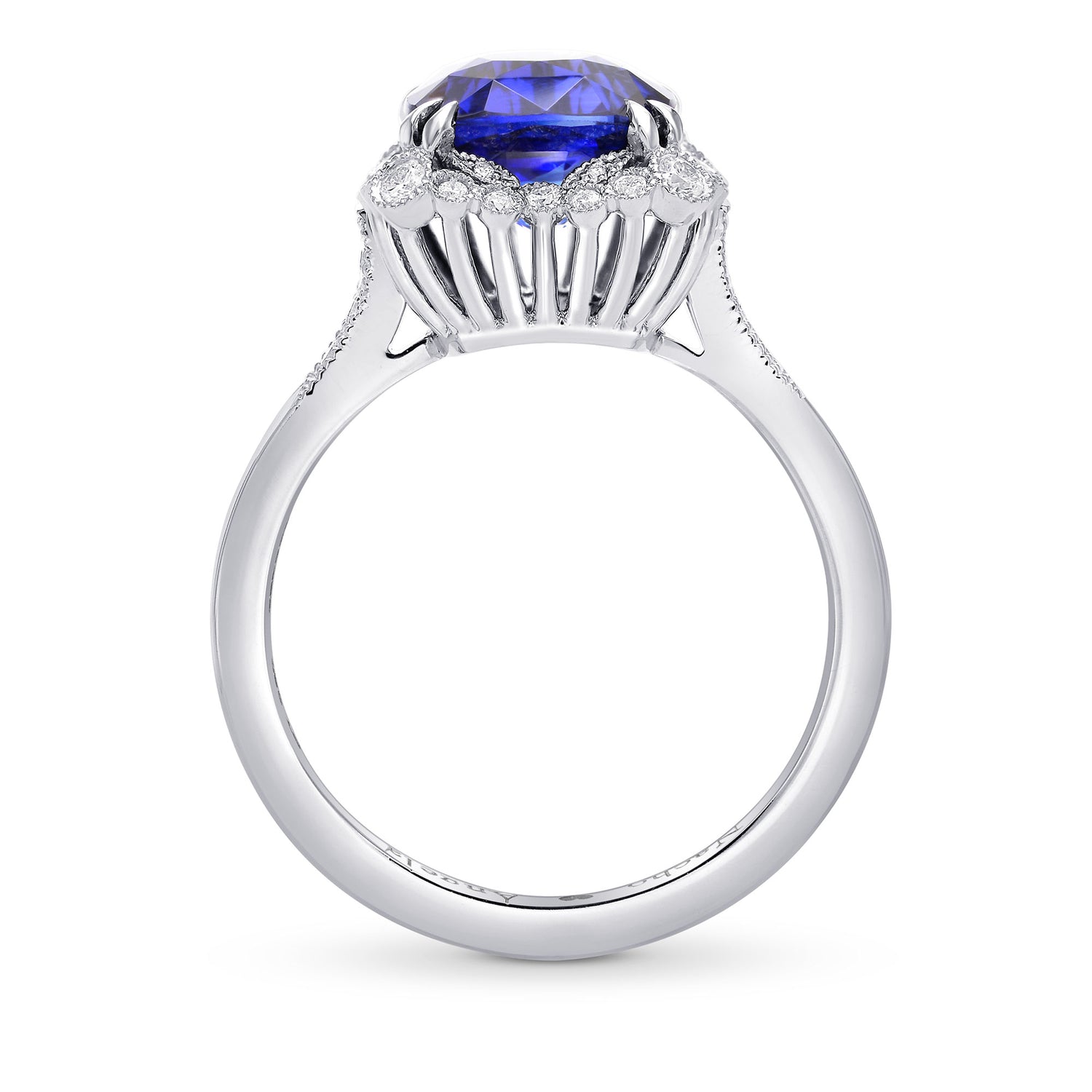 Cushion Sapphire & Diamond Ring