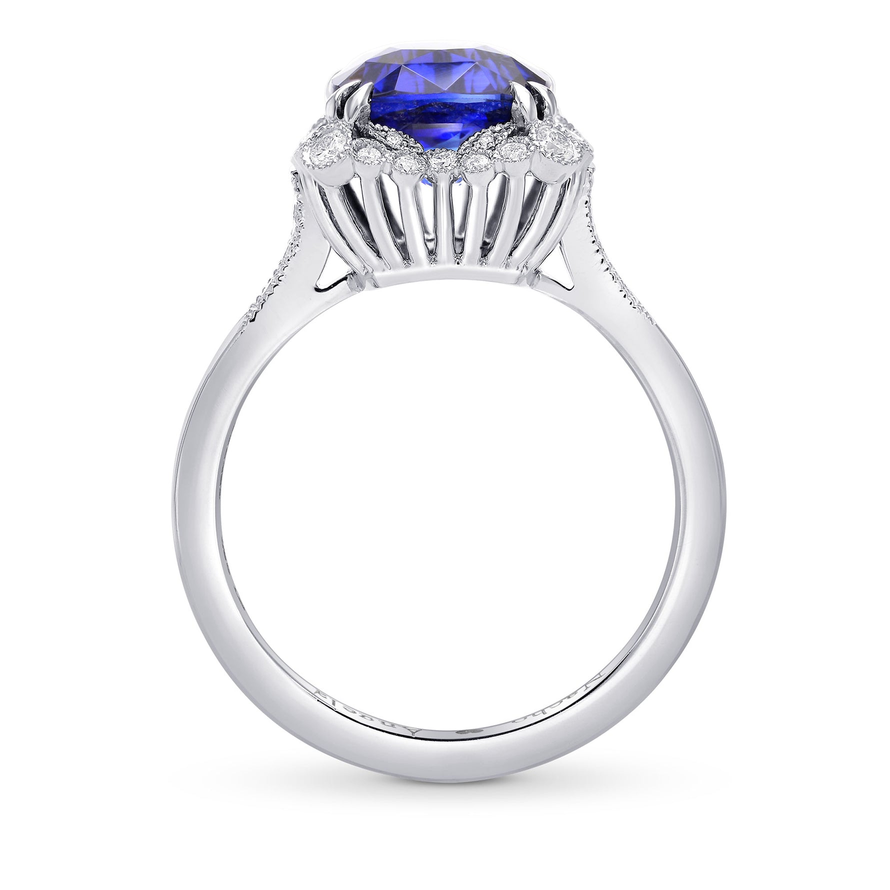 Cushion Sapphire & Diamond Ring
