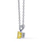 Fancy Intense Yellow Radiant Diamond Pendant