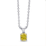 Fancy Intense Yellow Radiant Diamond Pendant