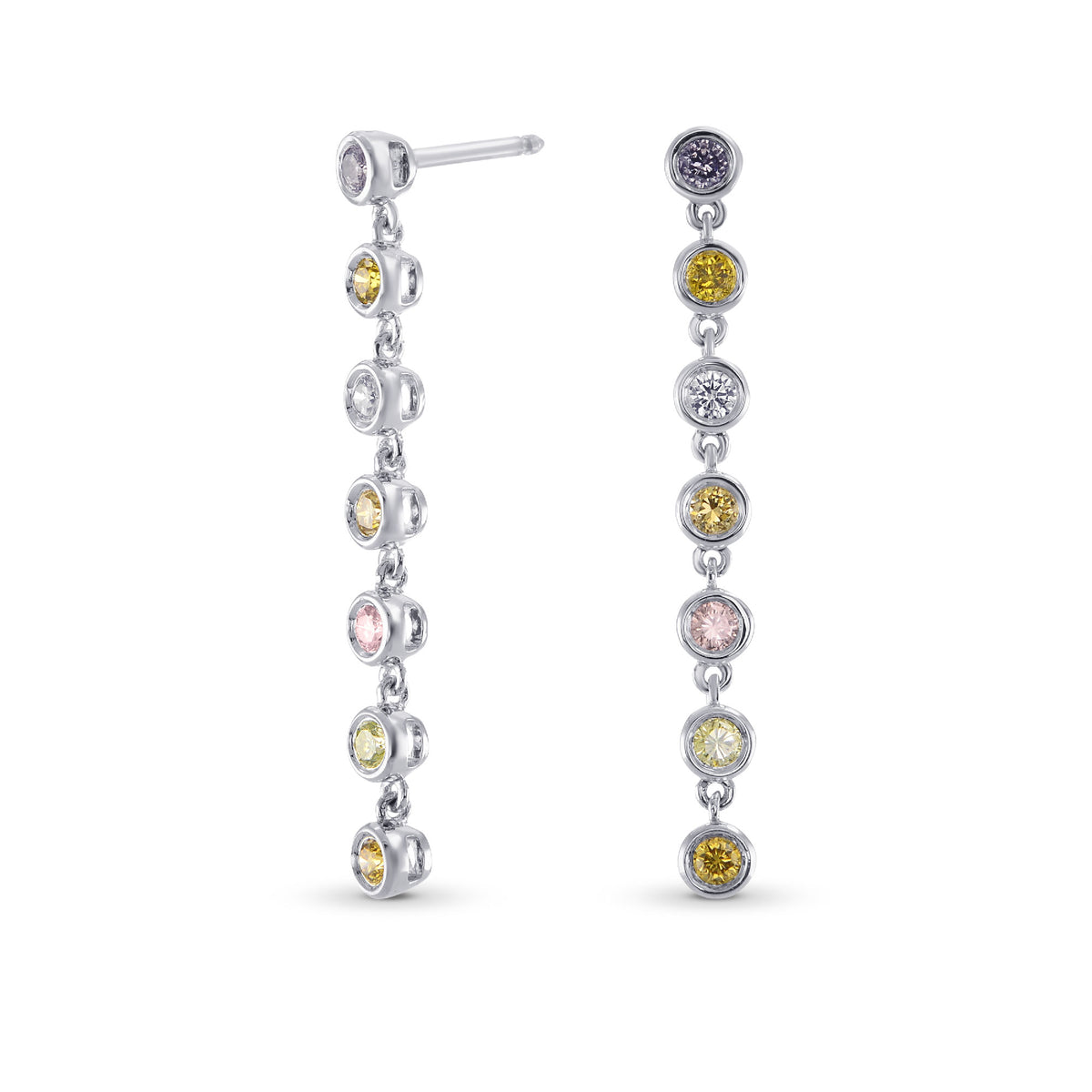 Mix Color Diamonds Drop Earrings